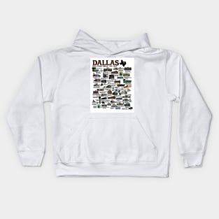 Dallas Texas Map Kids Hoodie